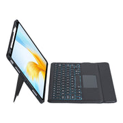 For Honor MagicPad 13 Detachable Backlit Bluetooth Keyboard Leather Case with Touchpad(Black)