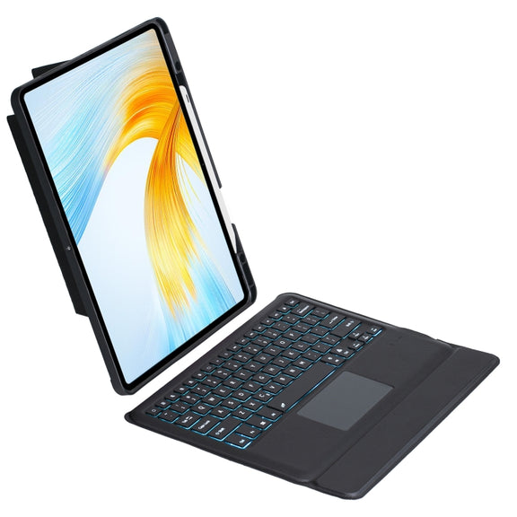 For Honor MagicPad 13 Detachable Backlit Bluetooth Keyboard Leather Case with Touchpad(Black)