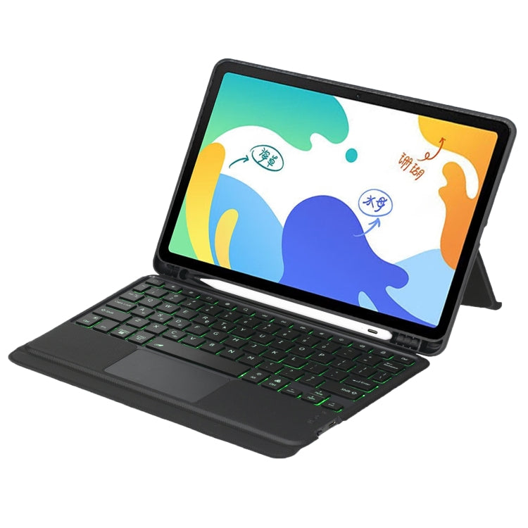 For Honor V6 / Tablet V7 Detachable Backlit Bluetooth Keyboard Leather Case with Touchpad(Black) - free shipping - PMC Jewellery - Order now!