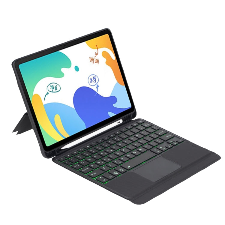 For Honor V6 / Tablet V7 Detachable Backlit Bluetooth Keyboard Leather Case with Touchpad(Black) - free shipping - PMC Jewellery - Order now!