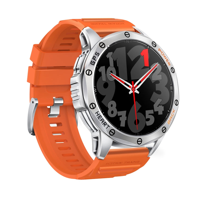 LEMFO K67 1.43 inch AMOLED Screen GPS Sports Smart Watch, Support Bluetooth Call / Wellness Tracking(Silver Orange)