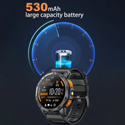LEMFO K67 1.43 inch AMOLED Screen GPS Sports Smart Watch, Support Bluetooth Call / Wellness Tracking(Silver Orange)