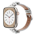 For Apple Watch 46mm / 49mm / 45mm / 44mm Leopard Head Bamboo Texture Leather Watch Band(Silver Grey) - free shipping - PMC TechLife - Order now!