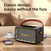 Zealot MT01 Retro Card Portable Wireless Bluetooth Speaker(White)