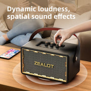 Zealot MT01 Retro Card Portable Wireless Bluetooth Speaker(White)
