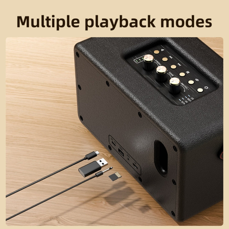 Zealot MT01 Retro Card Portable Wireless Bluetooth Speaker(Black) - free shipping - PMC Jewellery - Order now!