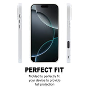 For iPhone 16 Pro GEBEI Plain Leather TPU Hybrid PU Phone Case(White)