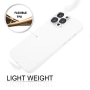 For iPhone 16 Pro GEBEI Plain Leather TPU Hybrid PU Phone Case(White)
