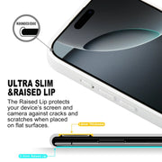 For iPhone 16 Pro GEBEI Plain Leather TPU Hybrid PU Phone Case(White)