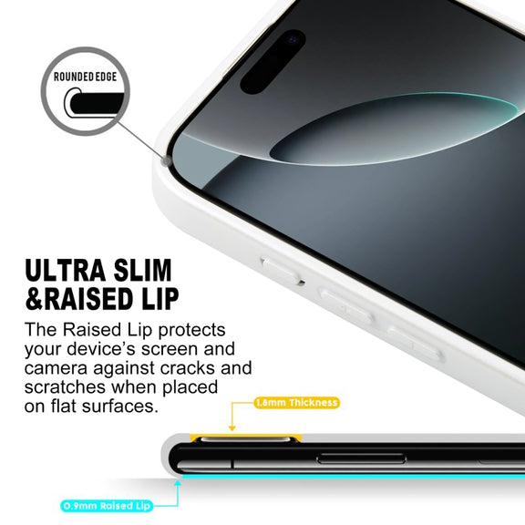 For iPhone 16 Pro GEBEI Plain Leather TPU Hybrid PU Phone Case(White)