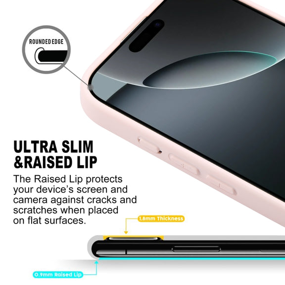 For iPhone 16 Pro GEBEI Plain Leather TPU Hybrid PU Phone Case(Pink)