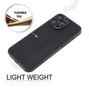 For iPhone 16 Pro GEBEI Plain Leather TPU Hybrid PU Phone Case(Black)