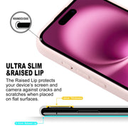 For iPhone 16 Plus GEBEI Plain Leather TPU Hybrid PU Phone Case(Pink)