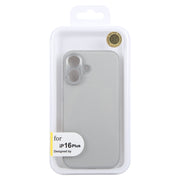 For iPhone 16 Plus GEBEI Plain Leather TPU Hybrid PU Phone Case(Grey)