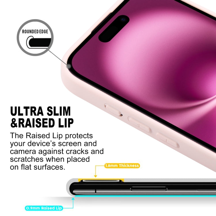 For iPhone 16 GEBEI Plain Leather TPU Hybrid PU Phone Case(Pink)