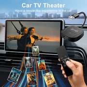 USB and HDMI Wired to Wireless CarPlay Auto Adapter, Specification:Square(Black)