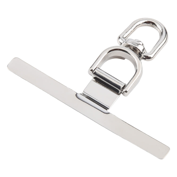 360 Degree Rotation T-shape Metal Mobile Phone Lanyard Fixing Gasket(Silver) - free shipping - PMC Jewellery - Order now!