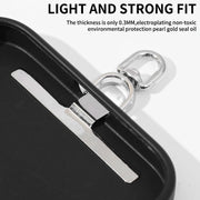 360 Degree Rotation T-shape Metal Mobile Phone Lanyard Fixing Gasket(Silver)