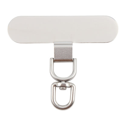 360 Degree Rotation Oval Metal Mobile Phone Lanyard Fixing Gasket(Silver) - free shipping - PMC Jewellery - Order now!