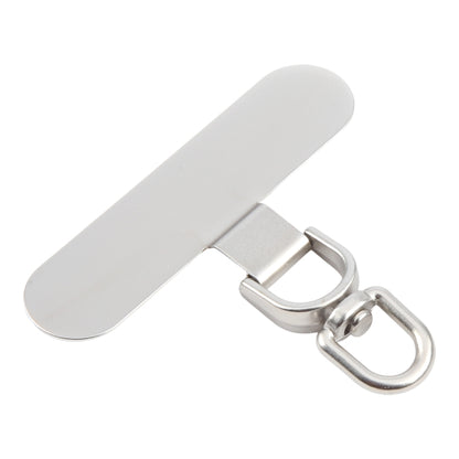 360 Degree Rotation Oval Metal Mobile Phone Lanyard Fixing Gasket(Silver) - free shipping - PMC Jewellery - Order now!