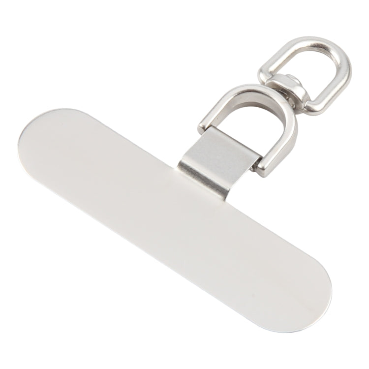 360 Degree Rotation Oval Metal Mobile Phone Lanyard Fixing Gasket(Silver) - free shipping - PMC Jewellery - Order now!
