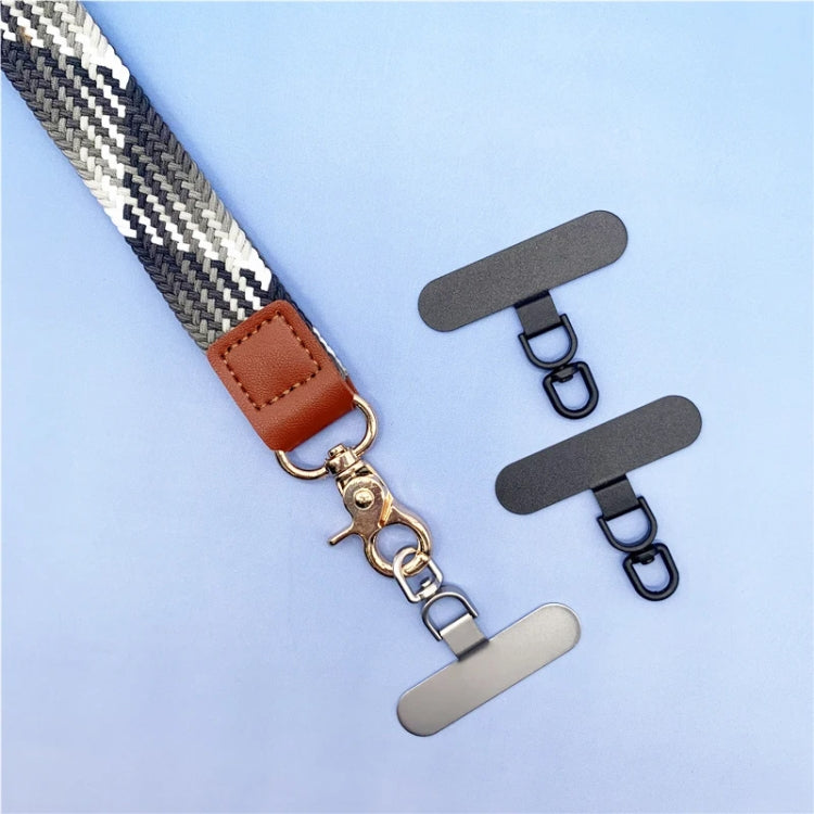 360 Degree Rotation Oval Metal Mobile Phone Lanyard Fixing Gasket(Rose Gold)