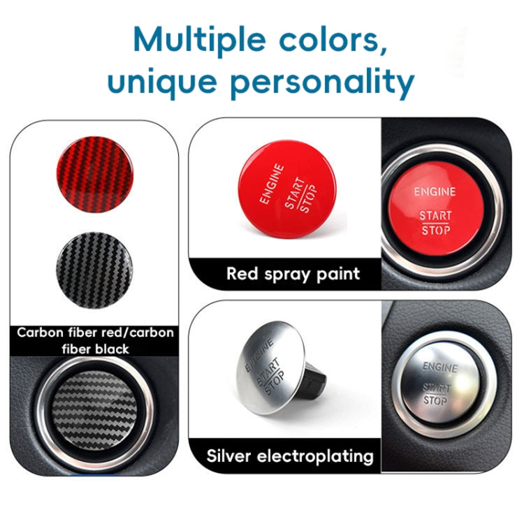 Car Keyless One-key Start Button Switch 2215450714 for Mercedes-Benz W164 / W205(Carbon Fiber Red)