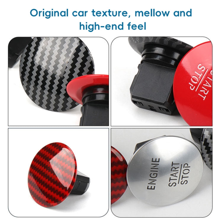 Car Keyless One-key Start Button Switch 2215450714 for Mercedes-Benz W164 / W205(Carbon Fiber Black)