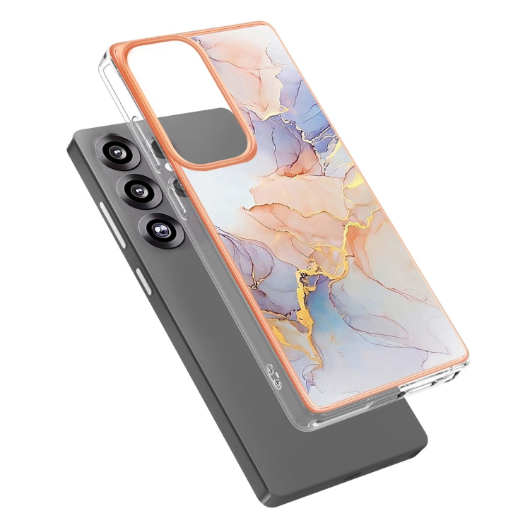 For Samsung Galaxy S25 Ultra 5G Electroplating IMD TPU Phone Case(White Marble) - Galaxy S25 Ultra 5G Cases by PMC Jewellery | Online Shopping South Africa | PMC Jewellery | Buy Now Pay Later Mobicred