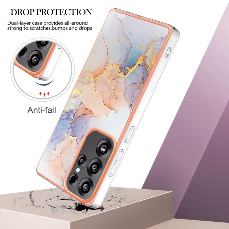 For Samsung Galaxy S25 Ultra 5G Electroplating IMD TPU Phone Case(White Marble) - Galaxy S25 Ultra 5G Cases by PMC Jewellery | Online Shopping South Africa | PMC Jewellery | Buy Now Pay Later Mobicred