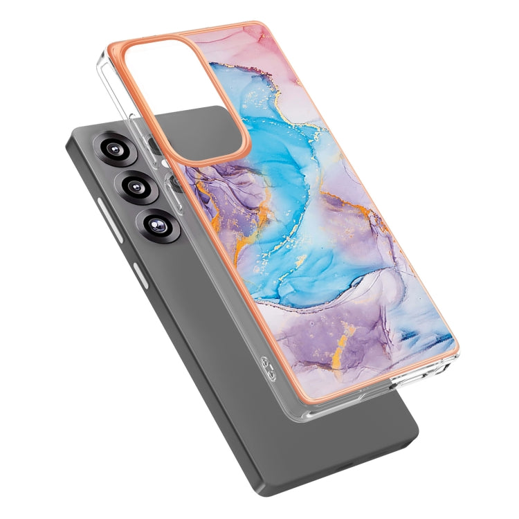 For Samsung Galaxy S25 Ultra 5G Electroplating IMD TPU Phone Case(Blue Marble) - Galaxy S25 Ultra 5G Cases by PMC Jewellery | Online Shopping South Africa | PMC Jewellery | Buy Now Pay Later Mobicred