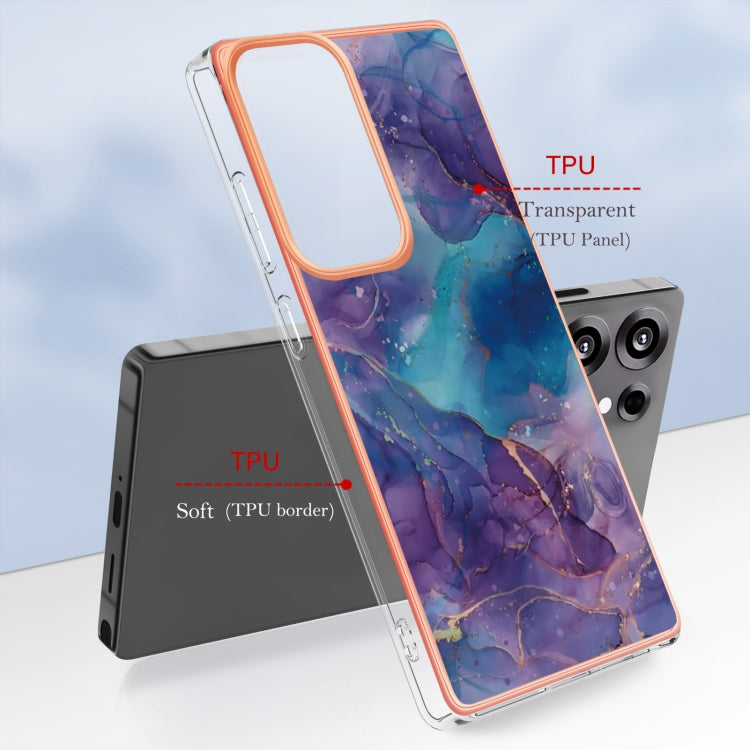 For Samsung Galaxy S25 Ultra 5G Electroplating Marble Dual-side IMD Phone Case(Purple 016) - Galaxy S25 Ultra 5G Cases by PMC Jewellery | Online Shopping South Africa | PMC Jewellery | Buy Now Pay Later Mobicred