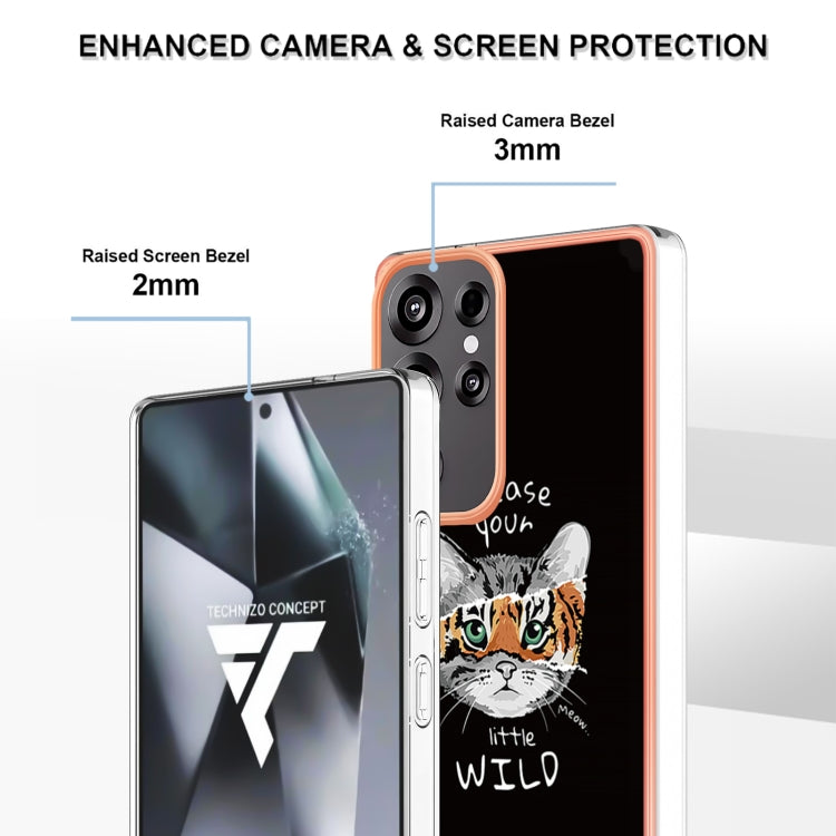 For Samsung Galaxy S25 Ultra 5G Electroplating Marble Dual-side IMD Phone Case(Natural Growth)