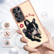 For Samsung Galaxy S25 Ultra 5G Electroplating Marble Dual-side IMD Phone Case(Lucky Dog)