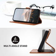 For iPhone 17 Triangle Pattern Buckle Clasp Leather Phone Case(Brown)