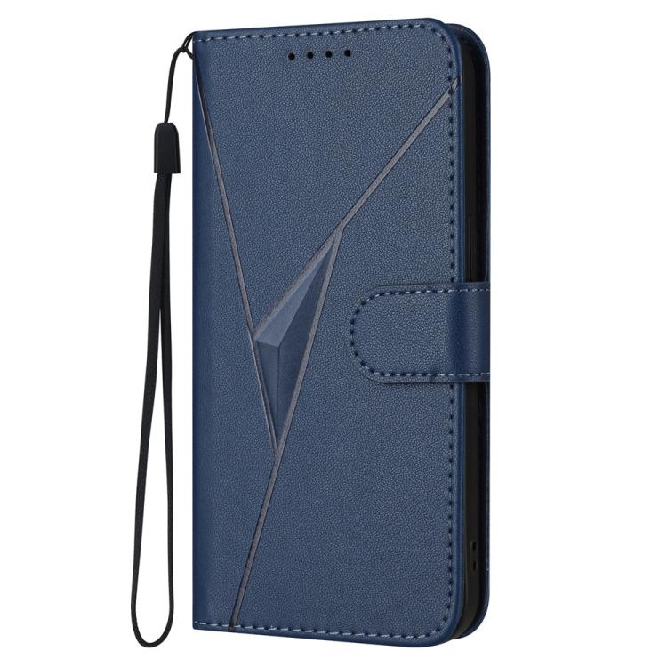 For iPhone 17 Pro Max Triangle Pattern Buckle Clasp Leather Phone Case(Royal Blue) - free shipping - PMc TechLife - Order now!
