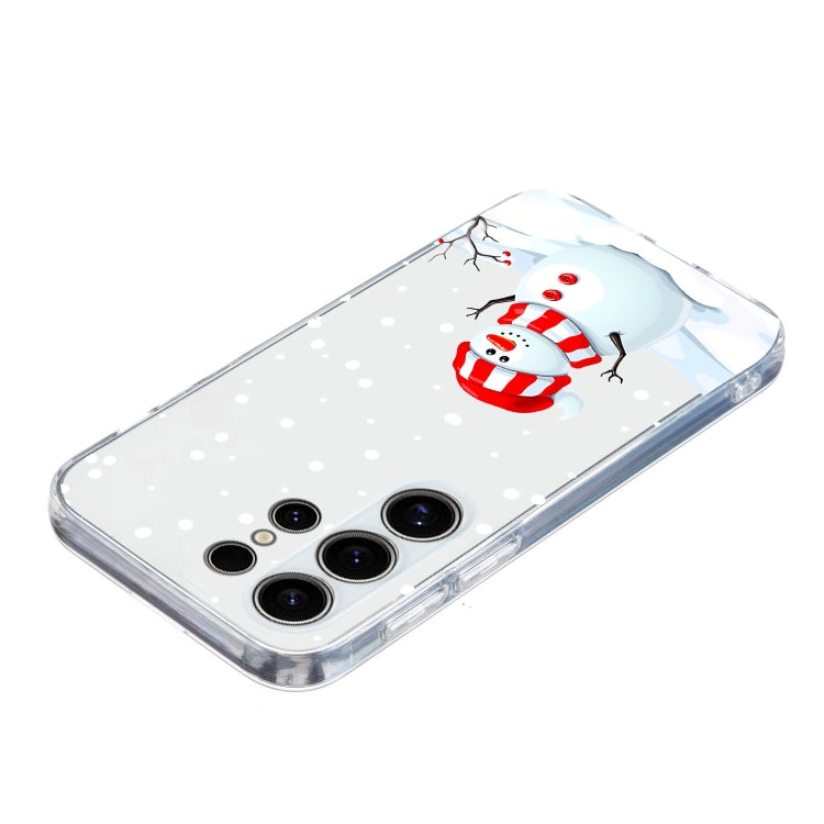 For Samsung Galaxy S25 Ultra 5G Christmas Painted Pattern TPU Transparent Phone Case(Snowman) - Galaxy S25 Ultra 5G Cases by PMC Jewellery | Online Shopping South Africa | PMC Jewellery | Buy Now Pay Later Mobicred