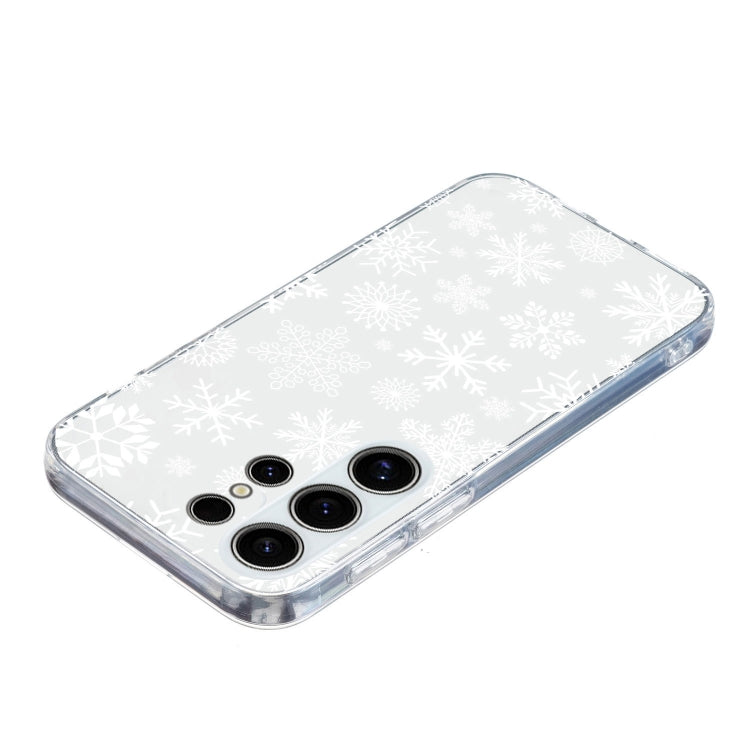 For Samsung Galaxy S25 Ultra 5G Christmas Painted Pattern TPU Transparent Phone Case(Snowflakes) - Galaxy S25 Ultra 5G Cases by PMC Jewellery | Online Shopping South Africa | PMC Jewellery | Buy Now Pay Later Mobicred