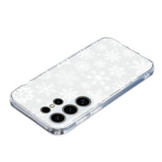 For Samsung Galaxy S25 Ultra 5G Christmas Painted Pattern TPU Transparent Phone Case(Snowflakes)