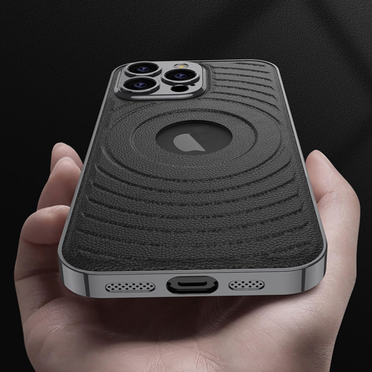 For iPhone 16 Pro GKK Plating Leather Wave MagSafe Phone Case(Titanium Gray) - free shipping - PMC Jewellery - Order now!