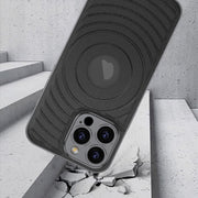 For iPhone 16 Pro GKK Plating Leather Wave MagSafe Phone Case(Titanium Gray)