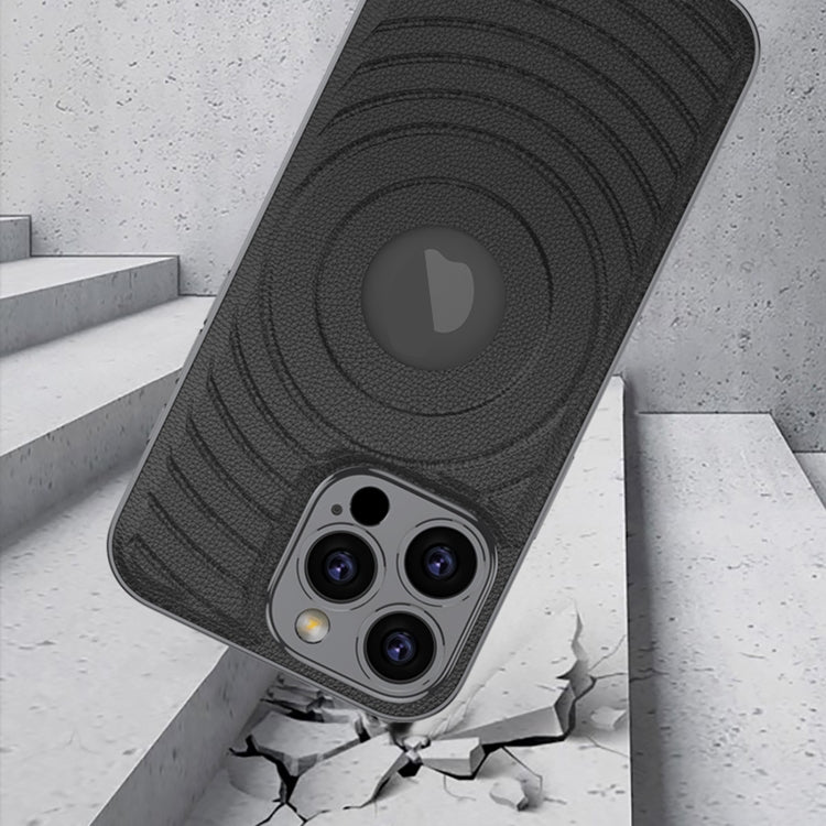 For iPhone 16 Pro Max GKK Plating Leather Wave MagSafe Phone Case(Copper) - free shipping - PMC Jewellery - Order now!