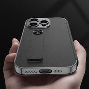 For iPhone 16 Pro GKK Plating Phantom Flip Leather MagSafe Phone Case(Black)