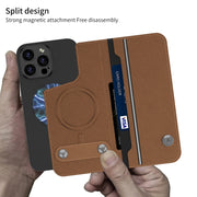 For iPhone 16 Pro GKK Detachable Flip Leather MagSafe Phone Case(Carbon Fiber)