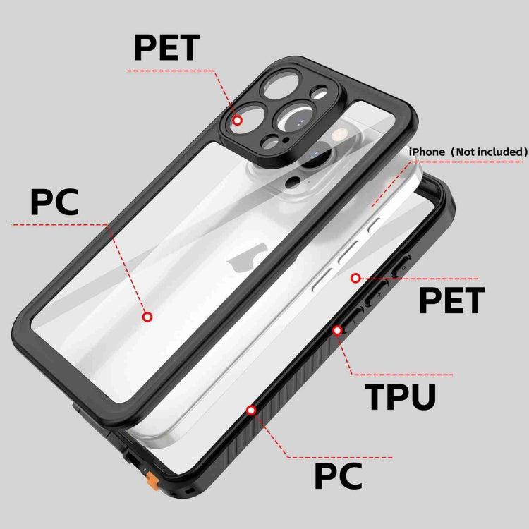For iPhone 16 Pro Max RedPepper IP68 Water-resistant Triple-proof Phone Case(Black)