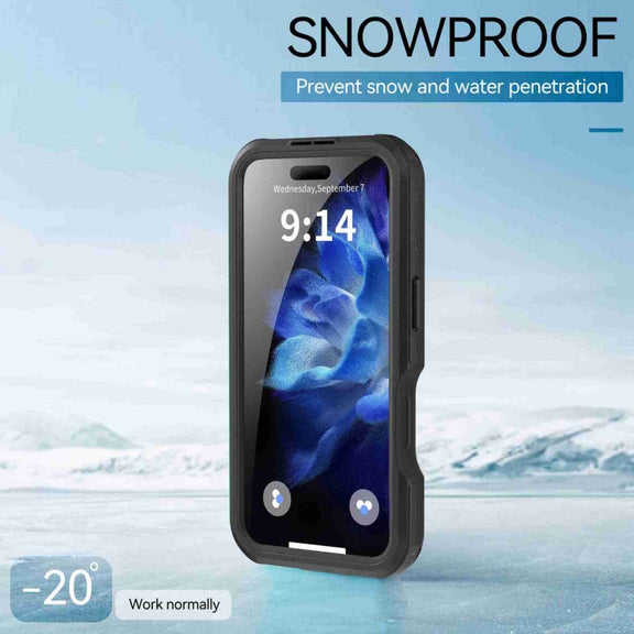 For iPhone 16 Pro RedPepper IP68 Water-resistant Triple-proof MagSafe Phone Case(Black)