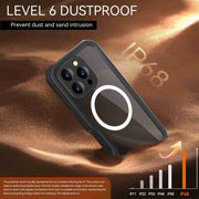For iPhone 16 Pro RedPepper IP68 Water-resistant Triple-proof MagSafe Phone Case(Black)