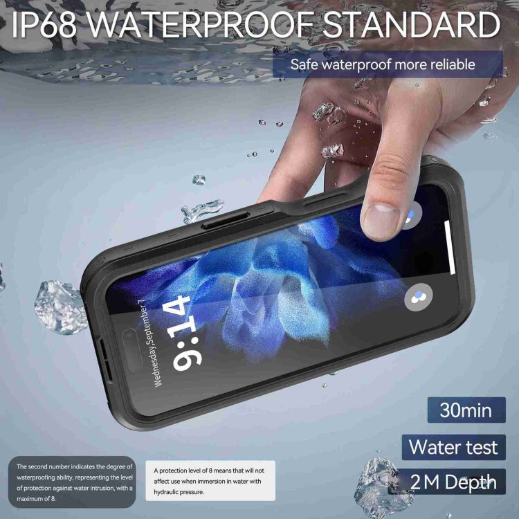 For iPhone 16 Plus RedPepper IP68 Waterproof Triple-proof MagSafe Phone Case(Black) - free shipping - PMC Jewellery - Order now!
