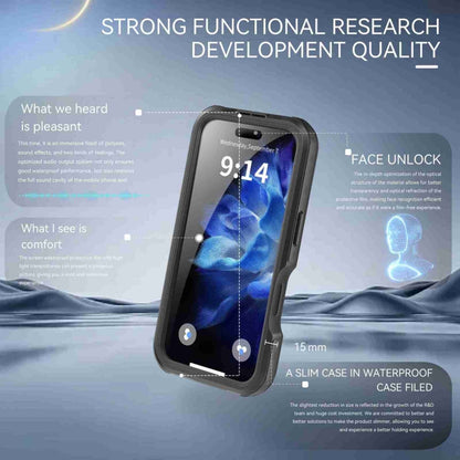 For iPhone 16 RedPepper IP68 Waterproof Triple-proof MagSafe Phone Case(Black) - free shipping - PMC Jewellery - Order now!