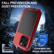 For iPhone 16 Pro Max RedPepper Triple-proof Metal Phone Case(Red)